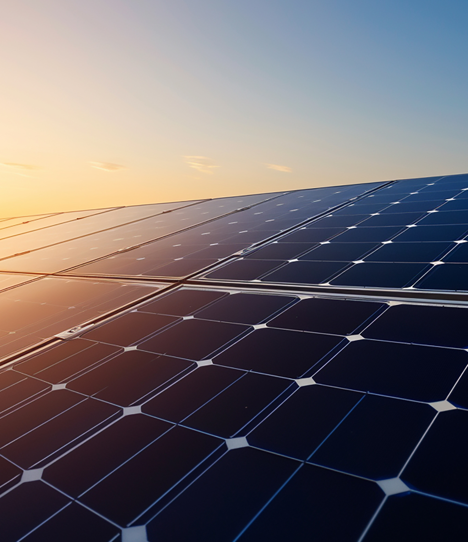 Solar panel installation on rooftop